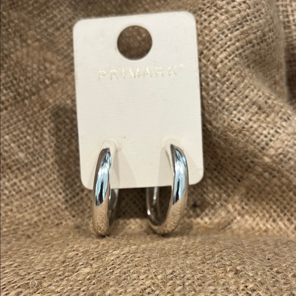 Primark Shiny Silver Hoop Earrings